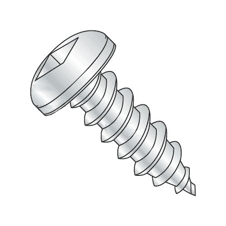 Newport Fasteners Sheet Metal Screw, #12 x 1 in, Zinc Plated Steel Pan Head Square Drive, 100 PK 918771-100